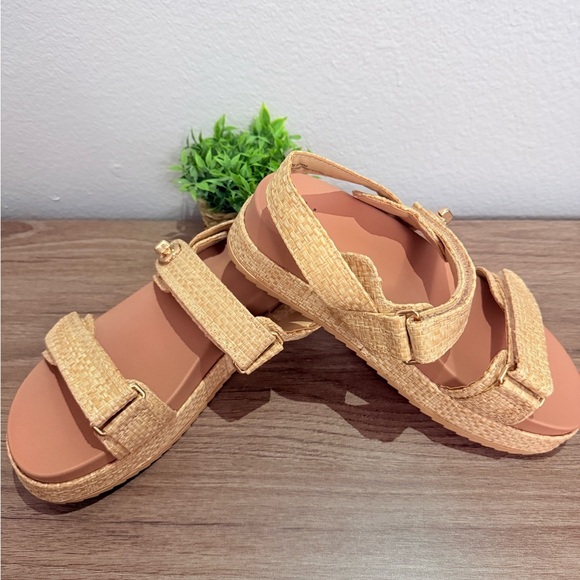 A New Day Tan Woven Strap Sandals - Picture 2 of 3